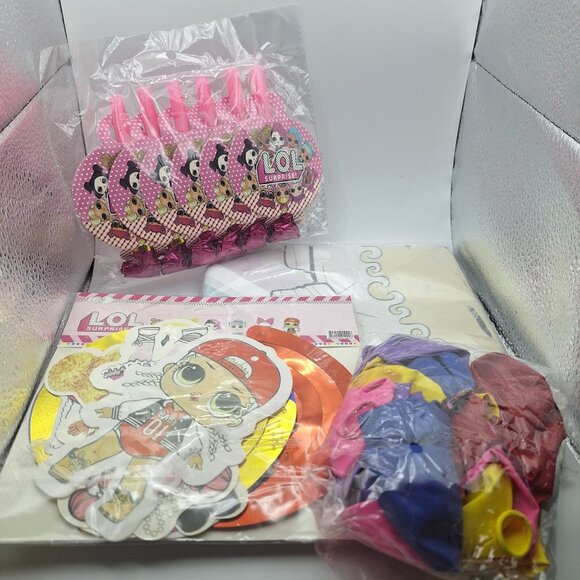 Party Supplies Pack Balloons Whistles Cutouts Decorations Streamers - Picture 1 of 8